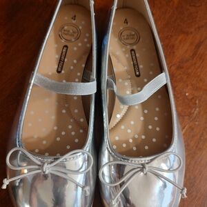 Wonder Nation Metallic Silver Kids Dress Shoes